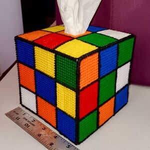 Homemade Colorful- Cube Tissue Box Cover (custom available)